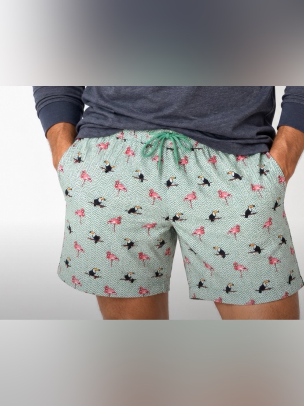 Mosmann Wear Under Swim Shorts Australia Flamingo Toucan, Sz Large